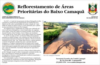 Reflorestamento de Áreas Prioritárias do Baixo Camaquã